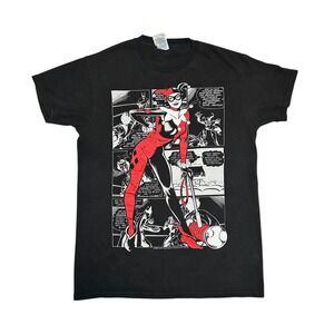 DC Comics Harley Quinn Black‎ Comic Panel T Shirt Mens Size Small